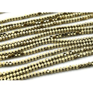 Бусины из гематита 4*4мм цвет золотистый, 39см, 100 бусин