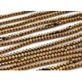 Бусины из гематита 4*4мм цвет медный, 39см, 100 бусин Бусины из гематита 4*4мм цвет медный, 39см, 100 бусин
