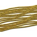 Бусины из гематита цилиндр 4*12мм цвет золотистый, 40см, 32 бусины