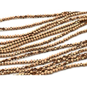 Бусины из гематита 3*3мм цвет медный, 36см, 113 бусин Бусины из гематита 3*3мм цвет медный, 36см, 113 бусин