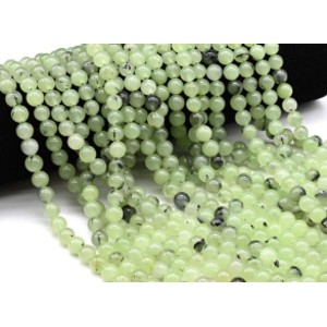 Бусины из пренита искусственного шарик 6мм, 38см, 63 бусины (иск.)