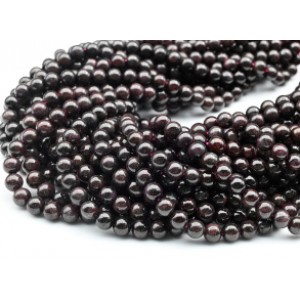 Бусины из граната шарик 7мм, 38см, 55 бусин