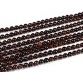 Бусины из граната шарик 5-6мм, 38,5см, 70 бусин