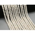 Бусины из жемчуга шарик 7мм белый, 36,5см, 55 бусин