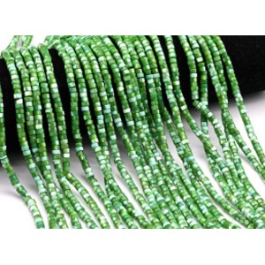 Бусины из перламутра диски 4мм цвет зеленый, 37,5см, 152 бусины