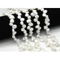 Бусины из жемчуга барокко 8-10мм белый, 39см, 53 бусины