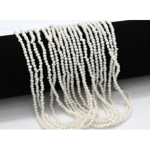 Бусины из жемчуга овал 2*3мм белый 38см, 159 бусин
