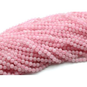 Бусины из розового кварца шарик 6мм, 35см, 56 бусин
