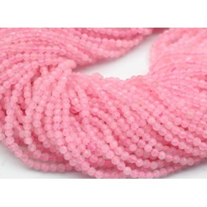 Бусины из розового кварца шарик гр.2мм, 38,5см, 166 бусин