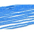 Бусины из кошачьего глаза (синт.) шарик гр.2мм цвет лазурный, 37см, 200 бусин (иск.)