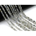 Бусины из лабрадорита кубик гр.4мм, 39см, 97 бусин