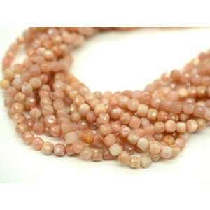 Бусины из авантюрина солнечного кубик гр.5мм, 38,5см, 87 бусин