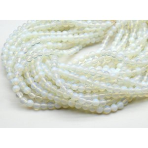 Бусины из лунного камня (имитация) шарик 6мм, 36см, 63 бусины (иск.)