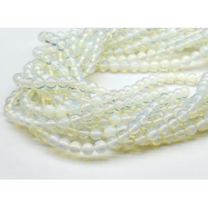 Бусины из лунного камня (имитация) шарик 8мм, 36см, 47 бусин (иск.)