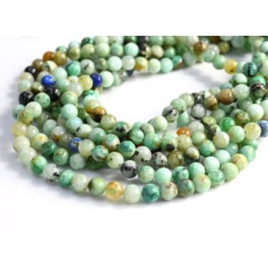 Бусины из азурмалахита шарик 6мм, 39см, 63 бусины