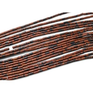 Бусины из обсидиана цилиндрик 2*4мм, 38см, 80 бусин Бусины из обсидиана цилиндрик 2*4мм, 38см, 80 бусин