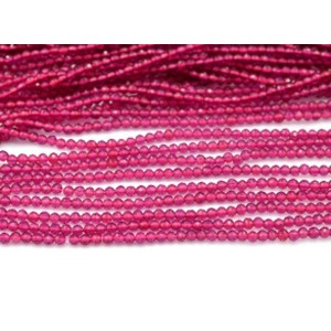 Бусины из шпинели шарик гр.2мм цвет рубиновый, 35см, 180 бусин (иск.)