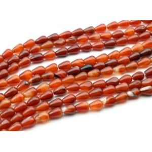 Бусины из сердолика капля 10*14мм, 37,5см, 27 бусин