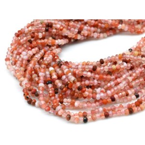 Бусины из сердолика рондель гр.2,5мм, 39см, 220 бусин