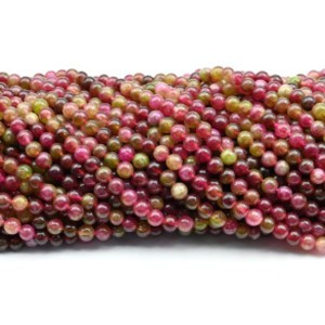 Бусины из турмалина искусственного шарик 6мм, 38см, 60 бусин