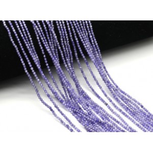 Бусины из фианита шарик гр.2мм цвет фиолетовый, 39,5см, 218 бусин. (иск.)