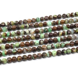 Бусины из хризопраза кубик гр.9мм, 39см, 44 бусины