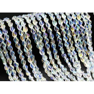 Бусины из циркона овал крученный с гранями 6*8мм цвет хрусталь хамелеон, 39см, 52 бусины (иск.) Бусины из циркона овал крученный с гранями 6*8мм цвет хрусталь хамелеон, 39см, 52 бусины (иск.)