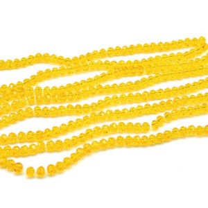 Бусины из циркона рондель гр.6мм цвет оранжевый, 41,5см, 92 бусины (иск.)