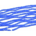 Бусины из циркона рондель гр.4мм цвет васильковый, 47см, 129 бусин (иск.)