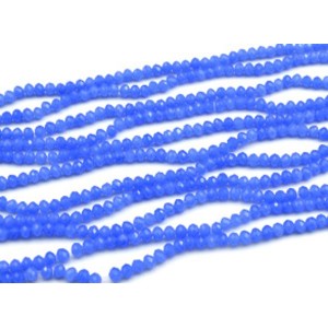 Бусины из циркона рондель гр.4мм цвет васильковый, 47см, 129 бусин (иск.)