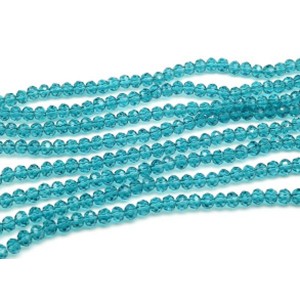 Бусины из циркона рондель гр.6мм цвет мурена, 41,5см, 92 бусины (иск.)