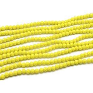 Бусины из циркона рондель гр.6мм цвет желтый матовый, 44см, 92 бусины (иск.)