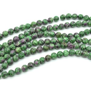 Бусины из цоизита искусственного шарик 8мм, 37см, 46 бусин (иск.)