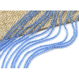 Бусины из шпинели шарик гр.2мм цвет васильковый, 36см, 196 бусин (иск.)