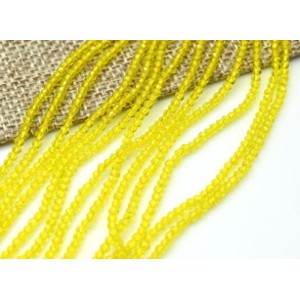 Бусины из шпинели шарик гр.2мм цвет лимонный, 36,5см, 212 бусин (иск.)