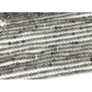 Бусины из шпинели шарик гр.3мм цвет графит, 36см, 126 бусин (иск.)