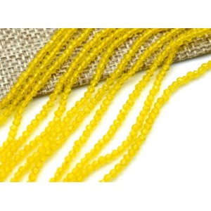 Бусины из шпинели шарик гр.2мм цвет желтый, 36см, 193 бусины (иск.)