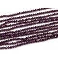 Бусины из шпинели шарик гр.3мм цвет фиолетовый, 36,5см, 125 бусин (иск.)