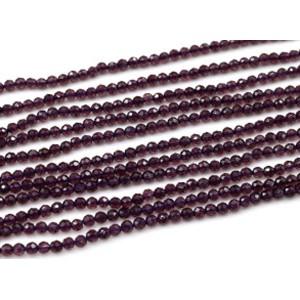 Бусины из шпинели шарик гр.3мм цвет фиолетовый, 36,5см, 125 бусин (иск.)