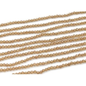 Бусины из шпинели шарик гр.3мм цвет шампань, 36,5см, 130 бусин (иск.)
