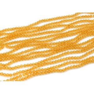 Бусины из шпинели шарик гр.3мм цвет желтый, 37см, 130 бусин (иск.)