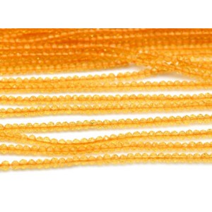 Бусины из шпинели шарик гр.2мм цвет апельсиновый, 36,5см, 205 бусин (иск.)