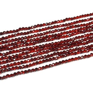 Бусины из шпинели шарик гр.3мм цвет бордовый, 37см, 130 бусин (иск.)