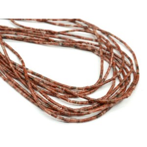 Бусины из яшмы красной цилиндр 2*4мм, 38см, 80 бусин