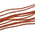 Бусины из яшмы красной цилиндр 2*4мм, 38см, 80 бусин