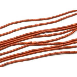 Бусины из яшмы красной цилиндр 2*4мм, 38см, 80 бусин Бусины из яшмы красной цилиндр 2*4мм, 38см, 80 бусин