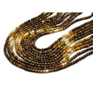 Бусины из петерсита кубик гр.4мм, 38,5см, 89 бусин