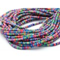 Бусины из каучука Африканские диски 4мм*0,4-1мм, цвет ассорти, 39см (иск.)