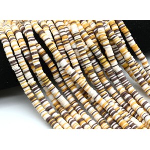 Бусины из каучука Африканские диски 6мм*0,9-1,2мм, цвет молочно-кофейный, 39см (иск.)