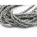 Бусины из каучука Африканские рондель 7*3мм, цвет черно-белый, 40см, 117 бусин (иск.)